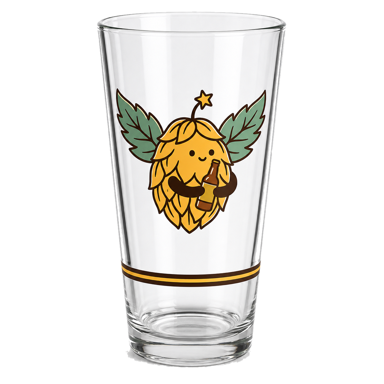 Hopper 16 ounce pint glass