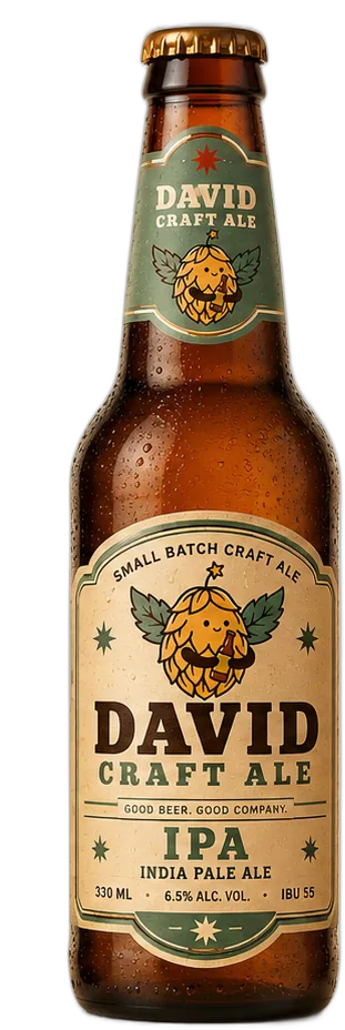 David Craft Ale IPA bottle